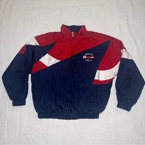 Men’s American Vintage Red White & Blue Windbreaker USA Size Large